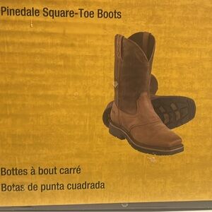 Square-Toe Brown Men’s Western Boots